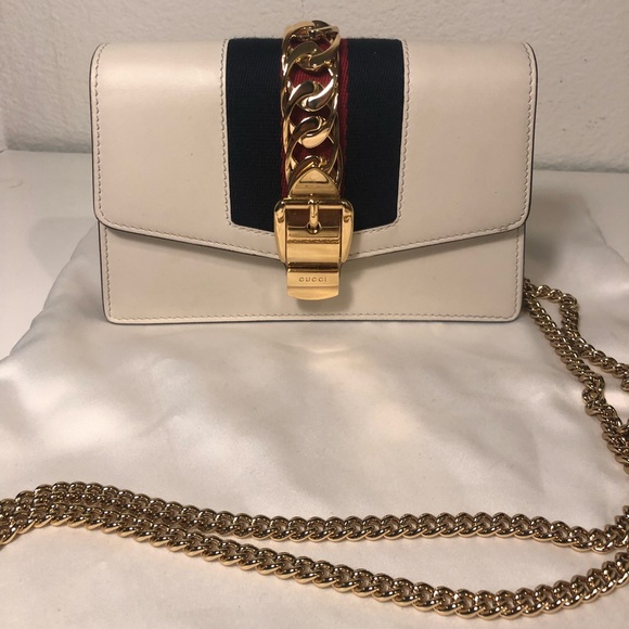 gucci sylvie leather mini chain bag
